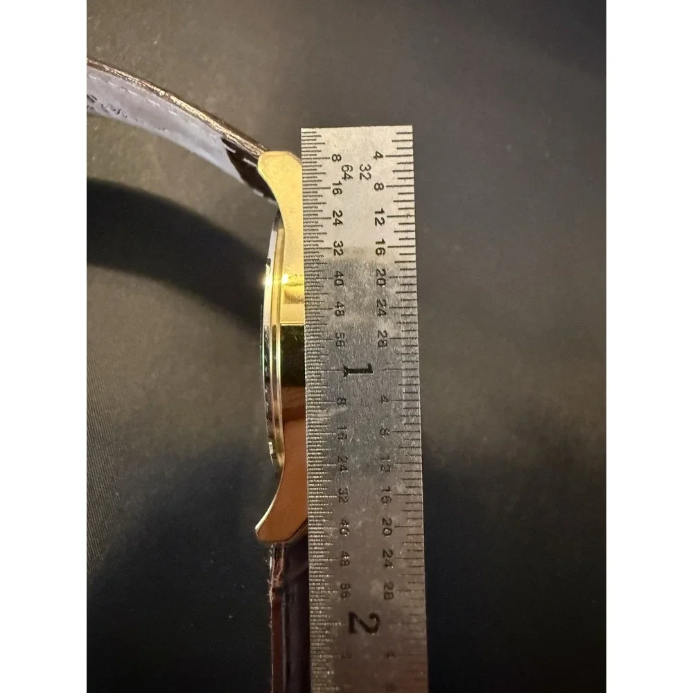 Lucien Piccard Sevilla Men's Watch Automatic Skeleton Gold Tone Leather Band